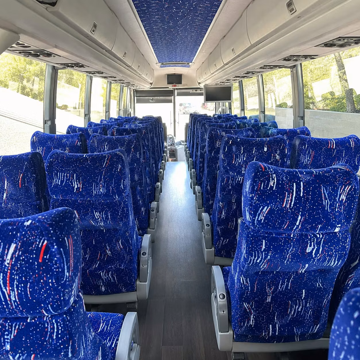redwood city charter bus interior